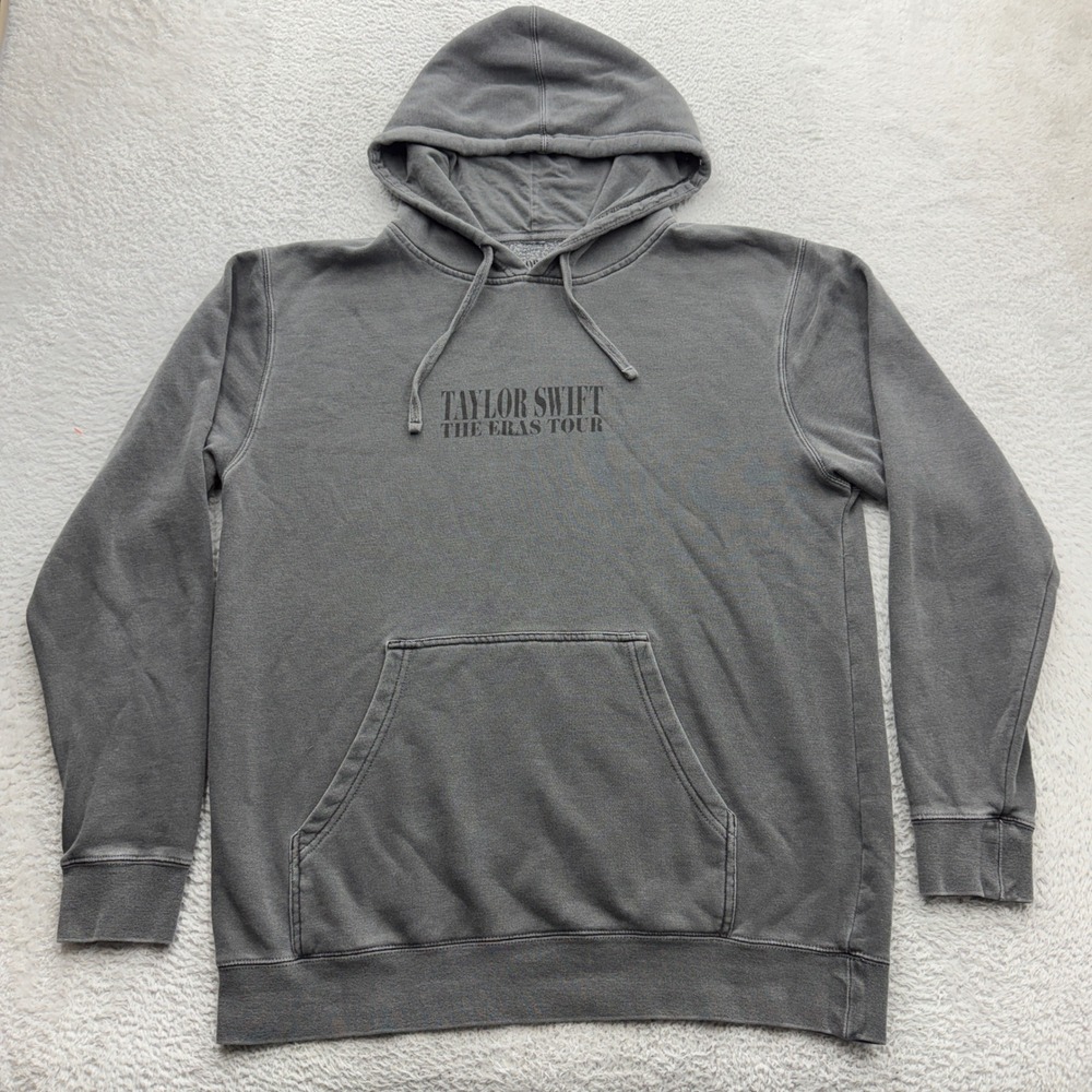 Taylor Swift The Eras Tour Mineral Wash Hoodie Gray Large Concert Merch